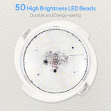 Juego de Luces de Techo Redondas con Energía Solar LED, Batería de Litio 1200mAh, Fácil Instalación, Control Remoto, Iluminación por Sensor, Adecuado para Dormitorio, Cocina, Balcón y Pasillo, Luz de Techo a Distancia, Regalo para Patio Exterior