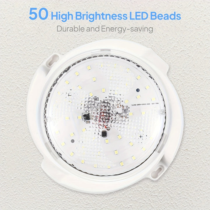 Juego de Luces de Techo Redondas con Energía Solar LED, Batería de Litio 1200mAh, Fácil Instalación, Control Remoto, Iluminación por Sensor, Adecuado para Dormitorio, Cocina, Balcón y Pasillo, Luz de Techo a Distancia, Regalo para Patio Exterior