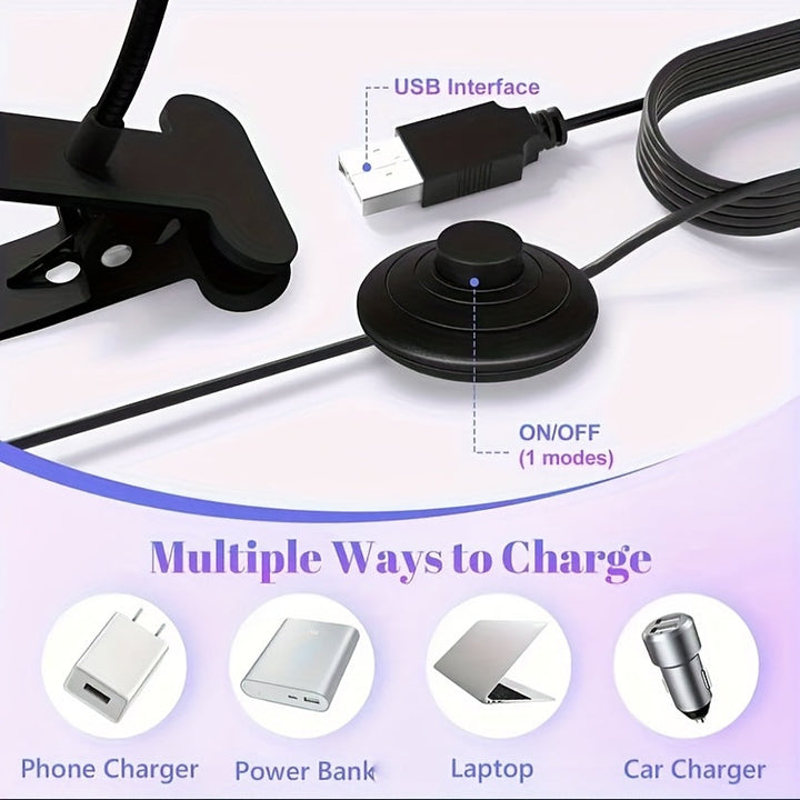 Linterna de uñas - lámpara flash de secado rápido con control por pie, cuello flexible y pinza, adecuada para gel X, manicura en casa o salón, negra