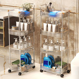 1-Pack Estante de Almacenamiento Multifuncional de 2/3/4 Niveles, Mesa para Comer con Gabinete Móvil, Carro Organizador de Botellas y Snacks de Varios Pisos, Caja de Almacenamiento de Pie para Dormitorio o Sala de Estar