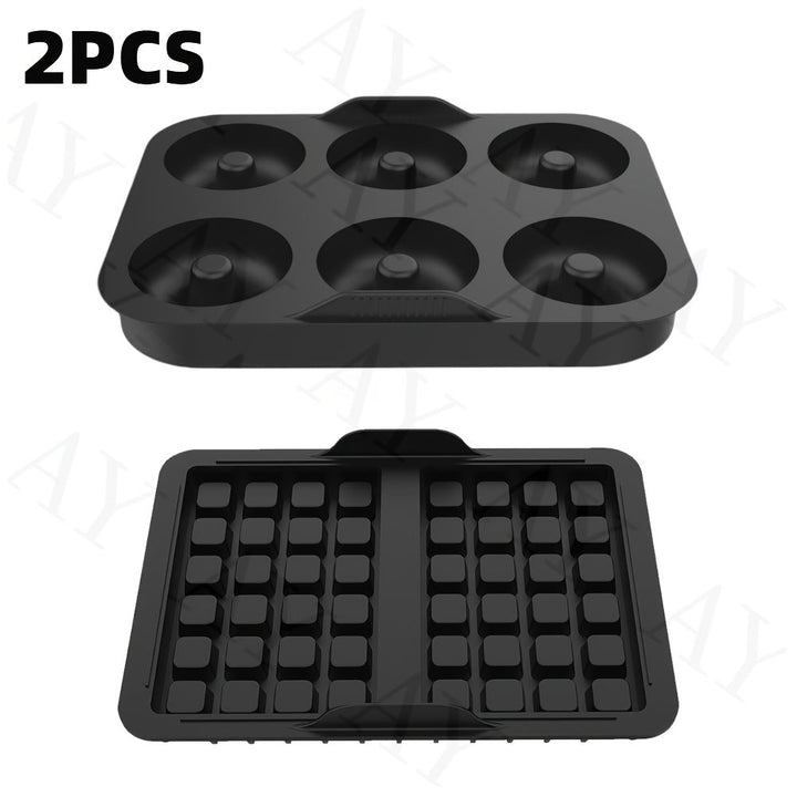 Tamaño compacto/2 piezas Moldes de silicona reutilizables para waffle donut antiadherentes para modelos Ninja AF400EU AF451EU SL400EU AF500DE y muchos otros accesorios de freidora de aire para horno