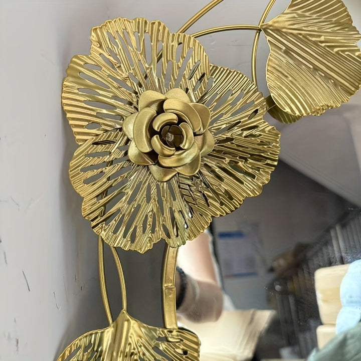 Nuevo estilo europeo moderno estilo personalidad dorado dormitorio sala de estar porche decoración de pared colgante espejo fondo pared hogar decoración suave