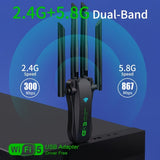 Adaptador Wi-Fi USB de Doble Banda Vszapower con 4 Antenas Ajustables, Velocidad de 1300Mbps, Baja Latencia, Frecuencias 2.4G/5.8G, Portátil Plug & Play para Hogar, Oficina, Estudio, Hotel, Uso en Apartamentos, Vszapower