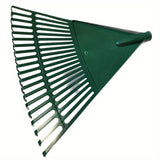 Rastrillo de jardín de plástico duradero con mango ergonómico - Diseño de dientes anchos para una eficiente recolección de hojas y desechos, ideal para el cuidado de césped y la limpieza de patios, herramienta para césped y jardín | Rastrillo con mango e