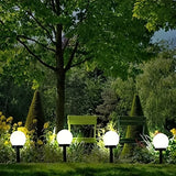 3/6/9 luces solares esféricas para jardín, 3 luces LED esféricas exteriores impermeables, ideales para decoración de jardines, céspedes, caminos y aceras, faroles solares, iluminación de suelo, decoraciones para fiestas y festividades