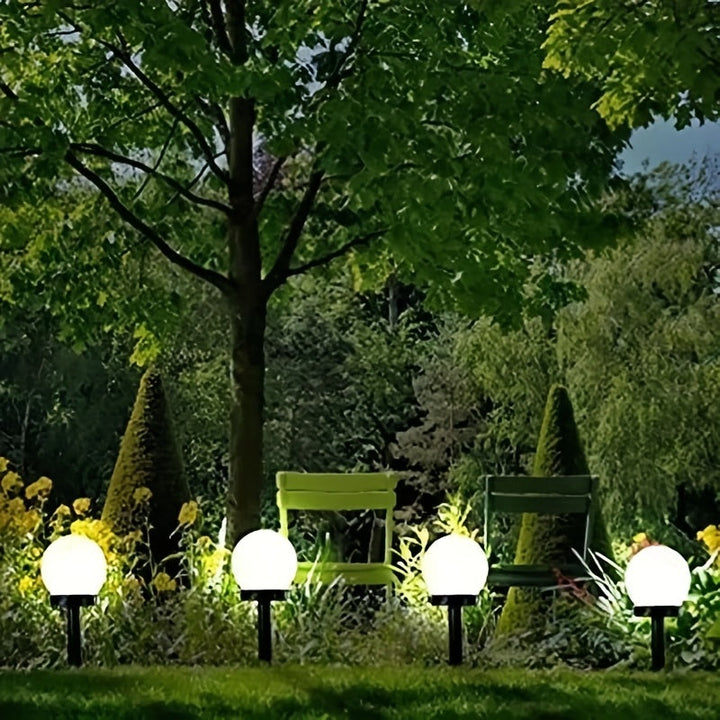 3/6/9 luces solares esféricas para jardín, 3 luces LED esféricas exteriores impermeables, ideales para decoración de jardines, céspedes, caminos y aceras, faroles solares, iluminación de suelo, decoraciones para fiestas y festividades