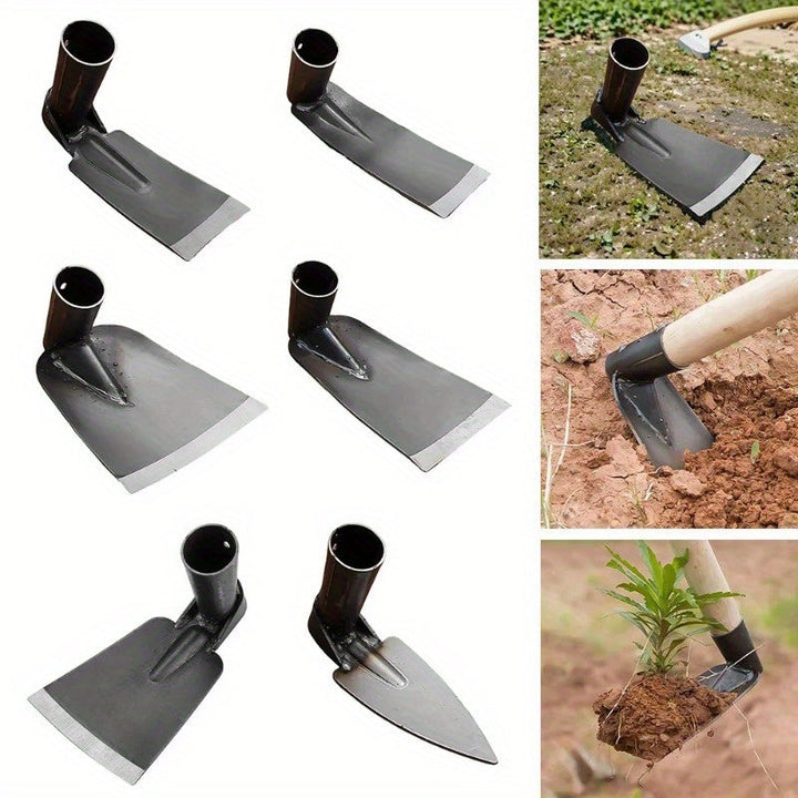 Pala de jardín de acero de manganeso de alta resistencia - Ideal para cavar suelo, desmalezar y plantar verduras y flores | Diseño robusto de cuchara de metal, dientes afilados para cavar de manera eficiente
