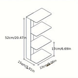 Estantería de Esquina Montada en la Pared de Metal Blanco de 3 Niveles - Ahorra Espacio, No Requiere Montaje, Duradera y Elegante para Sala de Estar, Dormitorio o Oficina, Decoraciones de Estantería