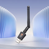 Adaptador de red USB-C 600MB de doble banda 2,4G y 5,8G inalámbrico, adaptador de red USB portátil para PC de escritorio y portátil, frecuencia de 2,4 GHz, frecuencia de 5,8 GHz, no requiere batería, accesorio de red | Diseño USB elegante | Control de ap