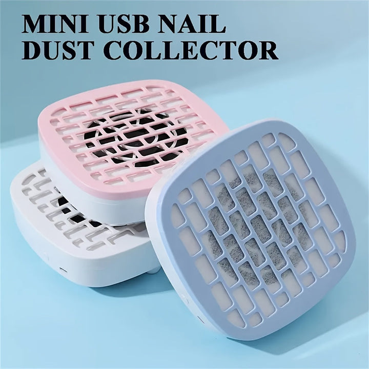 Colector de polvo de uñas, ventilador de vacío compacto para principiantes con fuerte succión, herramienta de pulido de uñas