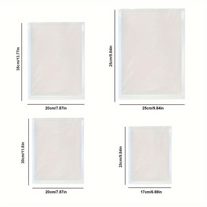 50 piezas, Bolsas De Conservación Al Vacío, Bolsas De Embalaje Para Selladora Al Vacío De Alimentos