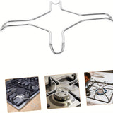 1 pieza, soporte de olla ajustable de acero inoxidable, estante de forma estrellada antideslizante para estufa de gas, soporte seguro para utensilios de cocina, se adapta a bases redondas puntiagudas y planas, accesorio de estufa para cocina, accesorio d