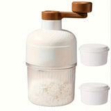 Maquina Portátil de Hielo Picado Redonda, Máquina Manual Profesional para Hielo Picado, Adecuada para Hogar y Negocios - Fácil de Usar, Rápida en la Preparación del Hielo, Duradera - No Requiere Baterías