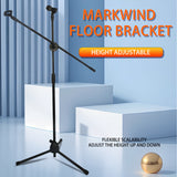 Soporte de Micrófono para Suelo Metálico Soporte Triple para Dos Micrófonos Soporte Flexible para Instrumentos Musicales