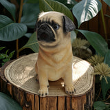 1pc Estatua de Jardín de Perro Pug en Resina - Decoración Realista para Interior/Exterior para Halloween, Navidad, Acción de Gracias y Hanukkah - No Necesita Electricidad, Diseño Duradero Resistente al Clima