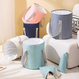 Bañera de Pies Plegable y Portátil con Asas, Cubo de Remojo de Pies de PVC Impermeable para Uso Interior - Disponible en Azul, Gris, Rosa, Azul Marino, Beige