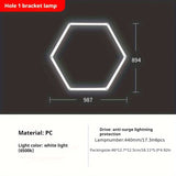 Luz de garaje hexagonal LED, luz comercial super brillante, luz de tubo de forma DIY, luz de techo LED super brillante de rejilla para garaje, centro comercial, peluquería, salón de belleza.