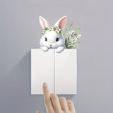 1 calcomanía, pegatinas de botón de conejo de Pascua para tapa de inodoro, decoración divertida para el hogar, muy fácil de pegar