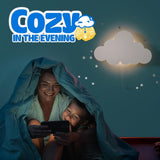 1pc Lámpara de Pared Flotante Nube - Luz Nocturna Metálica con Batería y LED Blanco Cálido, Decoración de Estrella y Luna para Guardería, Habitación Infantil, Baby Shower - Luz de Nube de Dibujos Animados Artística, Sin Necesidad de Enchufe, Idea de Rega