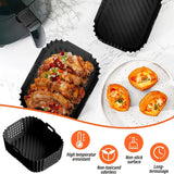 1/2 piezas de revestimiento de silicona para freidora Ninja SL401 SL400 doble capa XL con 2 cestas, bandeja reutilizable antiadherente para horno, olla de silicona fácil de limpiar para freidora, adecuada para accesorios de freidora