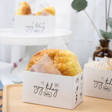 100 piezas de cajas para emparedados, bolsas gruesas para tostadas de huevo, loncheras, cajas desechables para hamburguesas, cajas de papel para postres y repostería