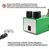 Pedal de efectos mini verde dinámico vintage overdrive para guitarra eléctrica, bloque único, práctico