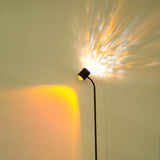 1 lámpara de suelo de luz dual alimentada por USB con altura ajustable y proyección de puesta de sol con ondas de agua - Diseño moderno de metal y vidrio, acabado pulido para sala de estar, dormitorio, estudio - Regalo de decoración del hogar, iluminació