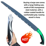 2 Piezas de Sierra de Podar Manual. Sierra Extra Grande para Jardín Exterior, Plegable con Mango Revestido en Goma para un Agarre Cómodo, Ideal para Cortar Ramas Rápidamente, Perfecta para Hombres y Uso Doméstico en la Jardinería. Oferta: Compra Uno y Ll