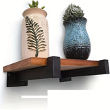 1 estante de arte de hierro montado en la pared, marco de acero inoxidable negro mate, resistente a la oxidación, se adapta a diferentes estilos de decoración | Ahorro de espacio, ideal para apartamentos pequeños, cocina, baño, práctico y decorativo!