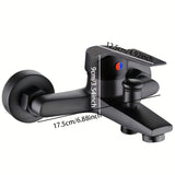 Juego de Grifo de Ducha Negro Elegante TWINBELL con Cabezal de Ducha de Lluvia - Control Dual de Agua Caliente y Fría, Diseño Grueso a Prueba de Explosiones, Instalación Fácil, No Requiere Energía