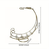 Porta Botellas de Vino de Metal Dorado, Botellero Independiente para Cocina, No Requiere Energía, Almacenamiento de Metal Duradero, Exhibición de Bar en Casa, Decoración de Cocina y Comedor