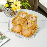 Juego de Tarros Sellados 3/4/6 con Bandeja, Tarro de Almacenamiento Plástico para Cocina y Comedor, Adecuado para Guardar Snacks, Frutos Secos, Galletas, Dulces, Granos Variados, Condimentos