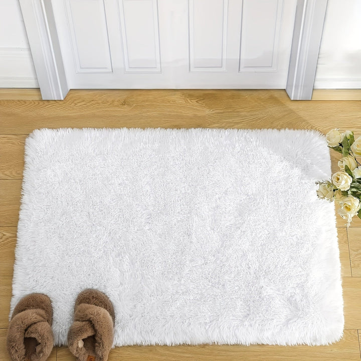 Alfombra peluda suave y acogedora: ideal para dormitorio, sala de estar o cualquier espacio interior - 60 cm x 40 cm