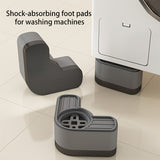 4 piezas de base de lavadora, nivelador de muebles, almohadilla de absorción de choques de lavadora, silenciosa, antideslizante, aumento de altura, pies de goma duraderos, fácil de instalar, para lavadora, sofá, refrigerador y otros electrodomésticos.