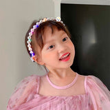 Diadema Tiara Perlas Luces Led Corona Encaje Niña Halloween 144