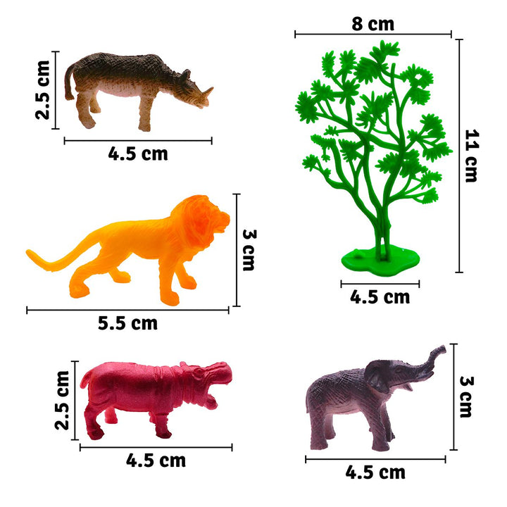 Set Figuras Animales Salvajes X12 Juguete Didáctico Colección Niños GM1911-117