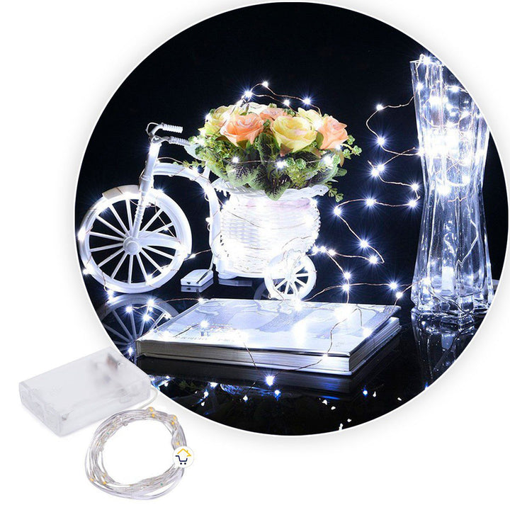 Luces Micro Led Decoración Luz Navidad Función Con Pila AE036