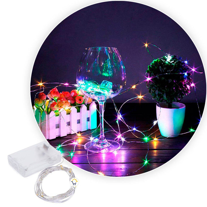 Luces Micro Led Decoración Luz Navidad Función Con Pila AE036