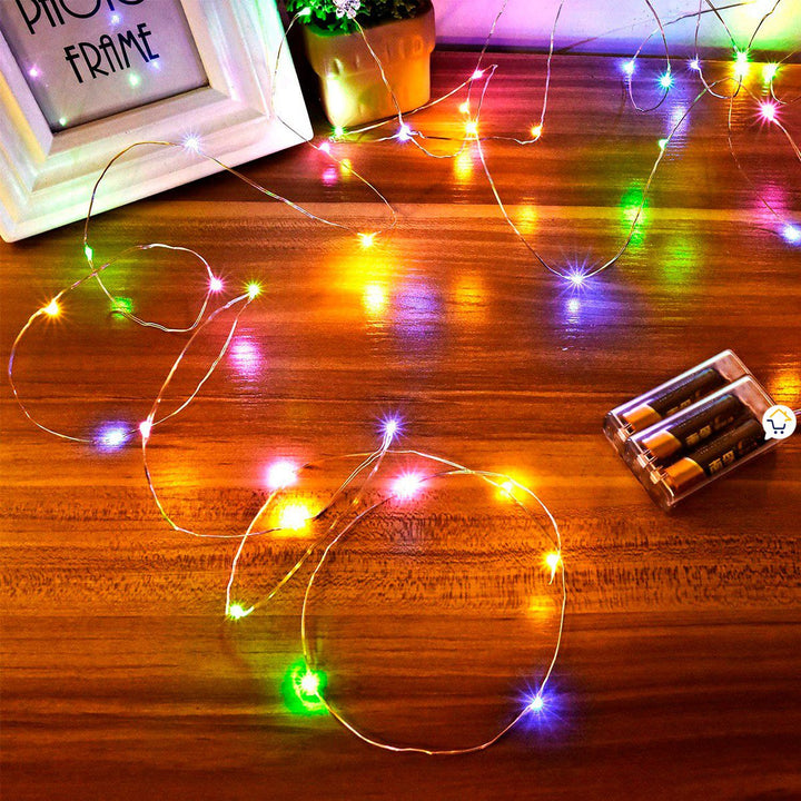 Luces Micro Led Decoración Luz Navidad Función Con Pila AE036