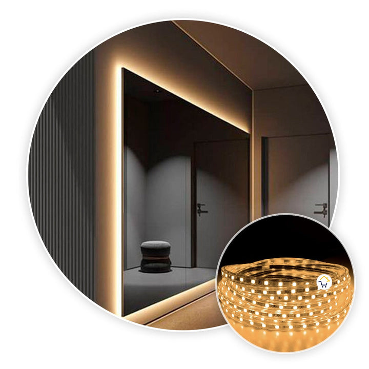 Manguera Plana Luz LED 3 Metros Navidad Cálida 2835WSCA