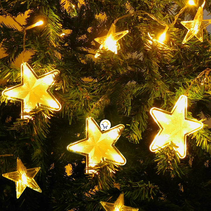 Luces Led Estrella X136 LED Cortina Luces 4m Navidad Cálida CE136NCA