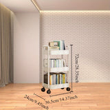 Carrito Organizador de Almacenamiento Multinivel con Ruedas - Plástico Duradero, Fácil de Mover, Sin Necesidad de Energía, Diseño Ahorra Espacio para Cocina, Baño y Dormitorio - Blanco, Organizador Doméstico | Diseño Minimalista | Apilable