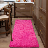 Alfombra de felpa rosa ultra suave, fácil de limpiar, antideslizante, duradera y esponjosa, ideal para decorar sala, dormitorio, estudio o pasillo largo, cómoda y agradable, decoración en tira larga