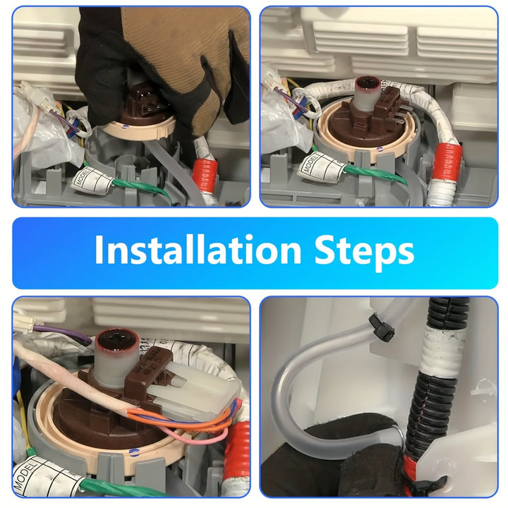 Interruptor y Sensor de Nivel de Agua para Lavadora 1x PFCKE DC96-01703C - Reemplazo Directo para PD00002248, 2705318, AP5581361, PS4217081, EAP4217081 - Compatible con WA400PJHDWR, WA40J3000AW, WA45K7600AW & Más - Fácil Instalación, No Necesita Batería,