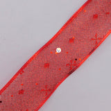 Cinta de Malla Navideña Metalizada x3 Rollos 9 m Rojo 6246RO