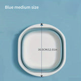 1/2 piezas de fregaderos plegables y gruesos, fregaderos portátiles de gran y mediana tamaño para lavado de ropa, adecuados para el hogar, el dormitorio, los viajes, el lavado de pies, el lavado de manos, el cuidado personal, herramientas para uñas y spa