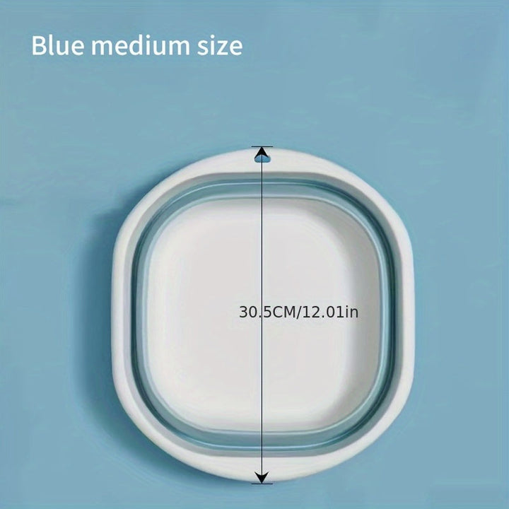 1/2 piezas de fregaderos plegables y gruesos, fregaderos portátiles de gran y mediana tamaño para lavado de ropa, adecuados para el hogar, el dormitorio, los viajes, el lavado de pies, el lavado de manos, el cuidado personal, herramientas para uñas y spa