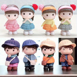 8 piezas de figuras de pareja en miniatura, muñecas coleccionables de PVC para decoración de interiores y exteriores, accesorios de bricolaje para varios tipos de habitaciones, no requiere electricidad.