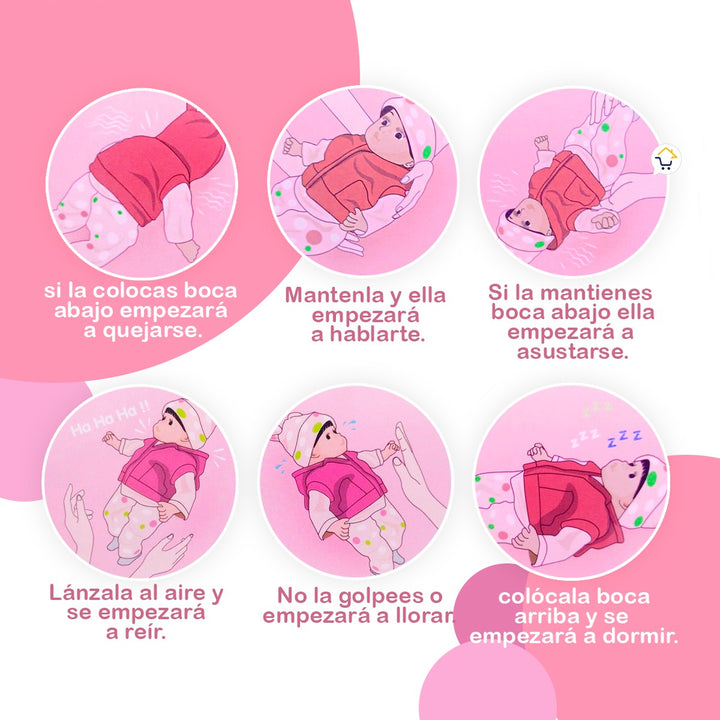 Muñeca Bebé Realista Didáctica peluche jirafa Sonidos Niñas JX277