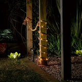 1 pieza de luz solar de cuerda, 5 metros/197 pulgadas - Luces de hadas LED doradas con diseño de cuerda, impermeables y 8 modos, ideales para decoración al aire libre, jardín, patio, pared, techo, balcón - Perfectas para el Día de San Valentín, Pascua, E